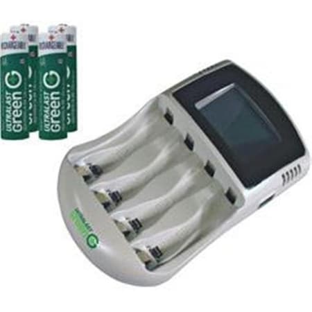 Ultralast Ultralast High-Speed Charger With 4 Aa High-Power Nimh Batteries ULGFAST